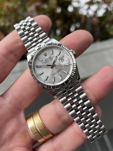 rolex 36mm datejust silver|Rolex Datejust 36mm for sale.